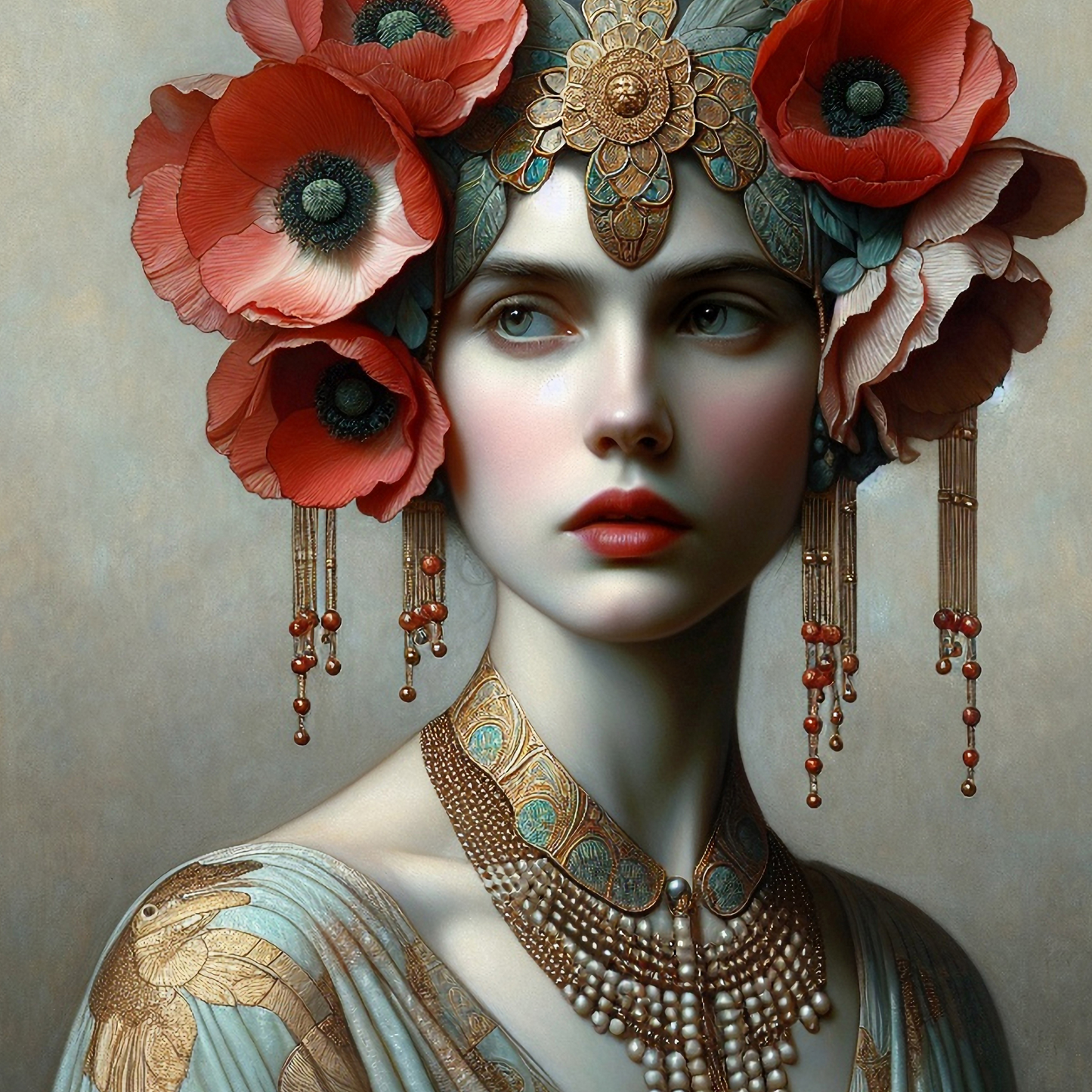 Draped - Mint Decoupage Paper