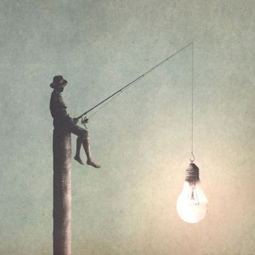 Fishing For Ideas Mint Decoupage Paper