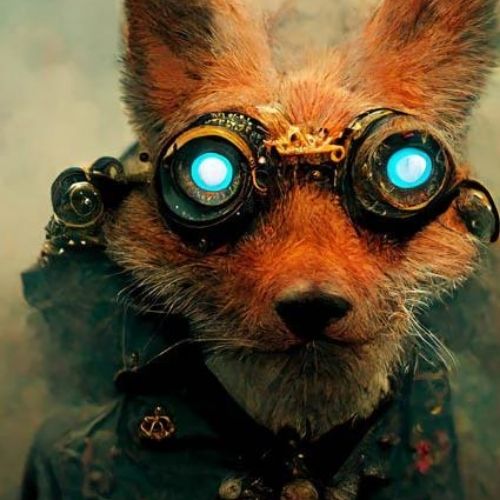 Future Fox - Mint Decoupage Paper