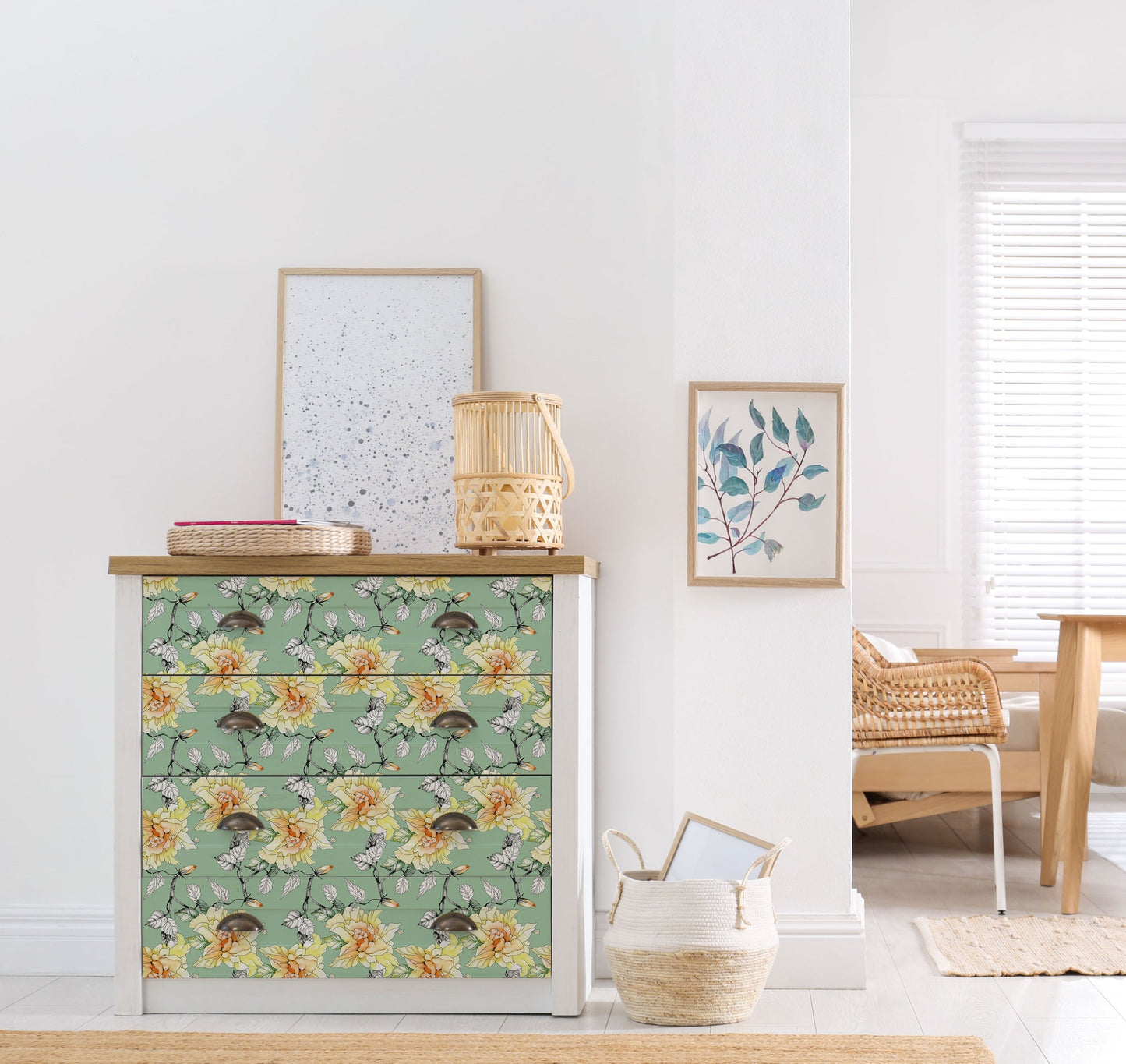 Pastel Florals - Mint Tissue Paper