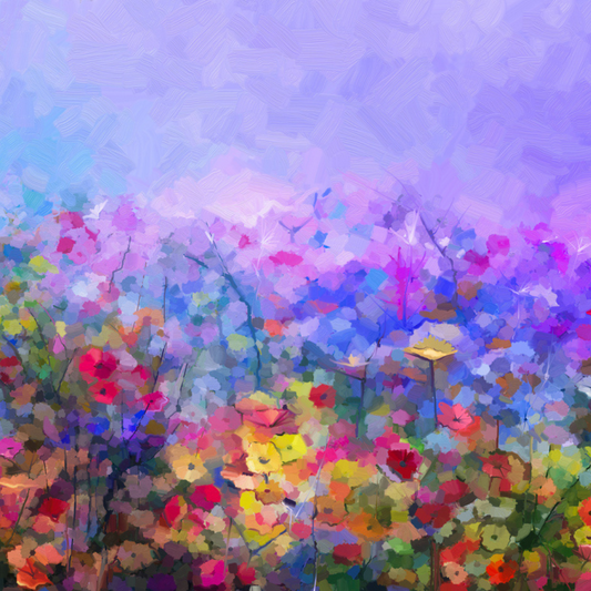 Field of Mauve - Mint Decoupage Paper