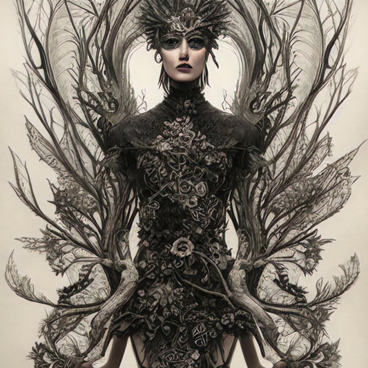 Black Widow - Mint Decoupage Paper