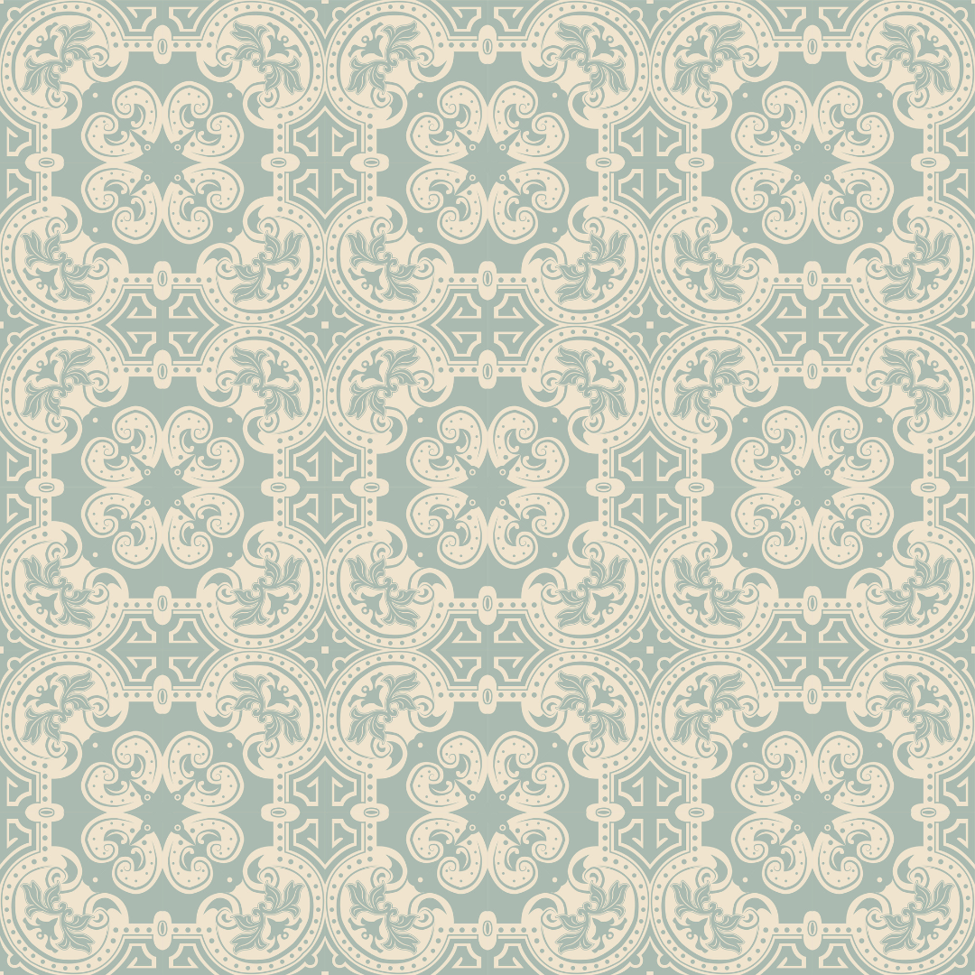 Moroccan Tile - Mint Tissue Paper